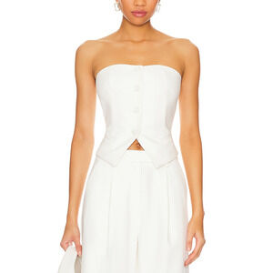 Misha 'Alessia' White Crepe Top Size XS - NWT